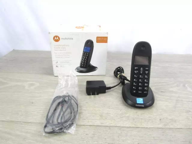 Motorola Dect 6.0 Digital Cordless Home Telephone System C1001LX Black Open Box