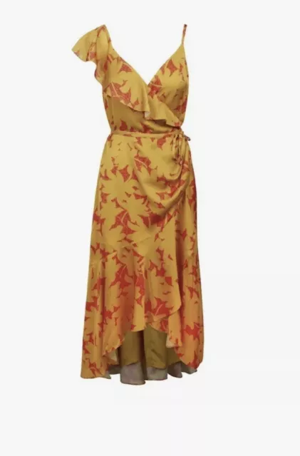 TED BAKER WOMEN S White Molilo Tutti Frutti Midi Dress Size 2 Uk