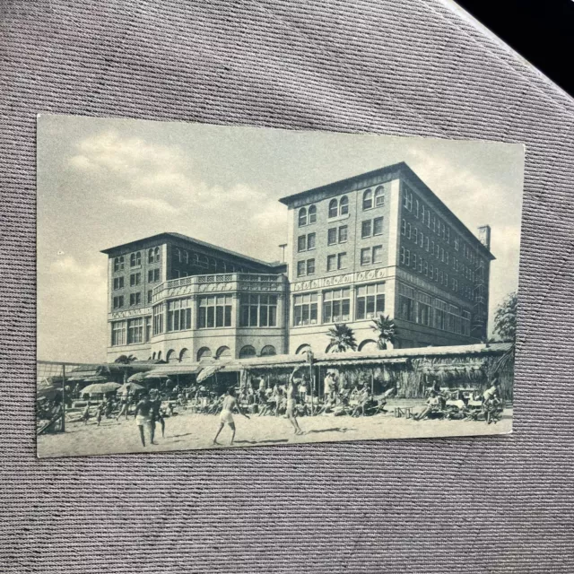 Club Del Mar Beach Club Santa Monica California Ca Vintage Postcard Volleyball