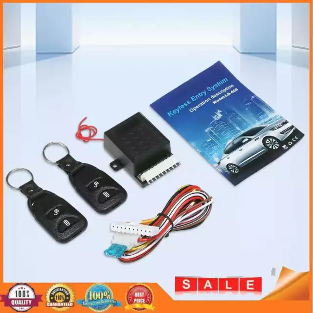 12V Car Door Lock with 2 Remote Control Auto Remote Central Kit Universal