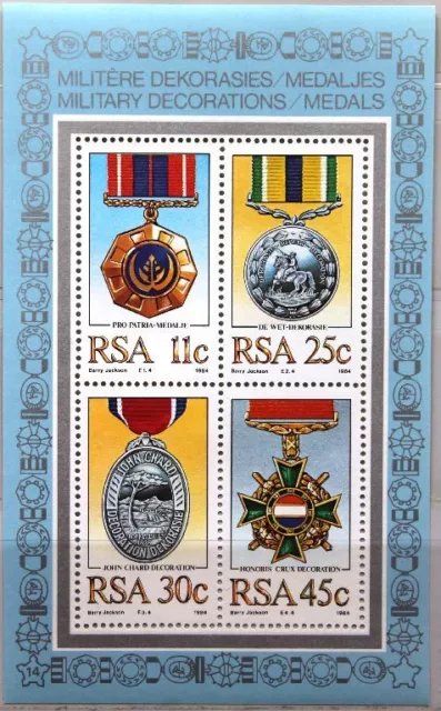 RSA SÜDAFRIKA SOUTH AFRICA 1984 Block 16 militärische Orden Medaillen Order MNH