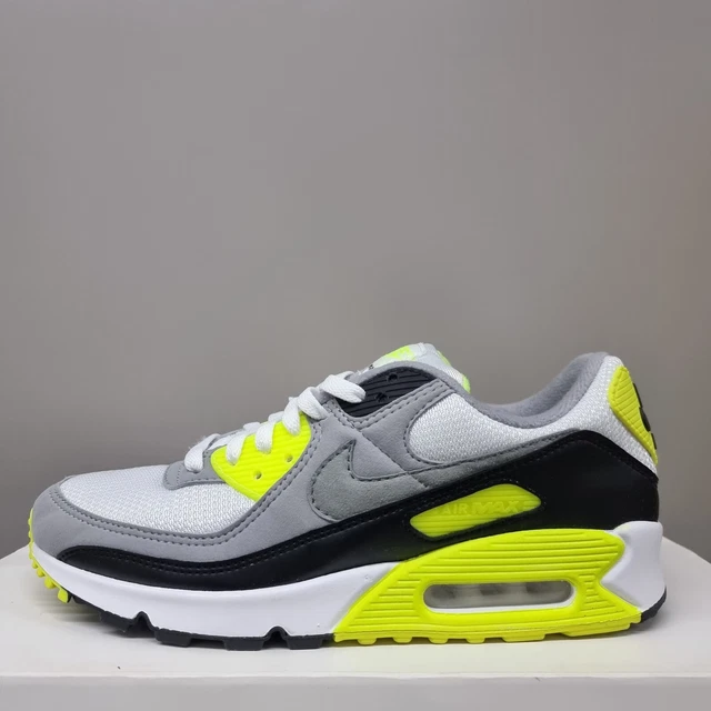 Air max 90 clearance recraft trainers in white/volt