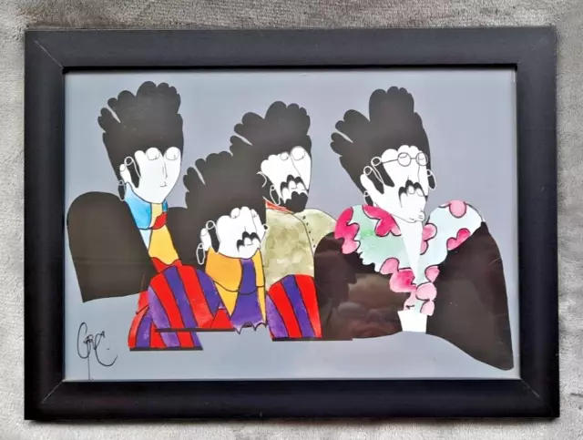 Gustavo Canavosio signiertes Kunstwerk ""Hands To Peace"" Kunst John Lennon The Beatles