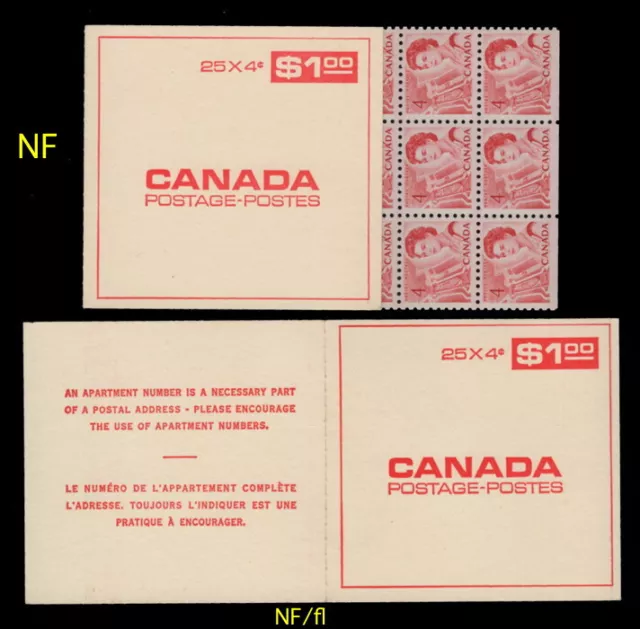 CANADA 1967 CENTENNIAL BKLT #57 **The 2 UV Shades NF, NF/fl ** MNH XF