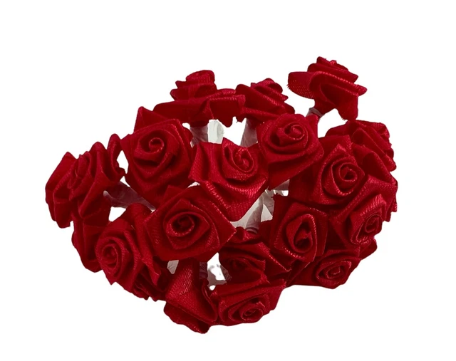 144 Diorröschen,Gastgeschenke,Taufe,Basteln,Tischdeko,Satinröschen,Bomboniere
