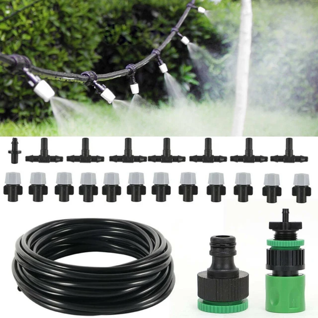 15M Automatic Drip Irrigation System Kit Plant Self Watering Garden Hose Kit UK