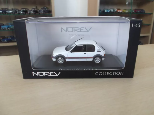 NOREV 1/43 MASSSTAB 1990 PEUGEOT 205 GTi 1.9 IN WEISS UND VERPACKT