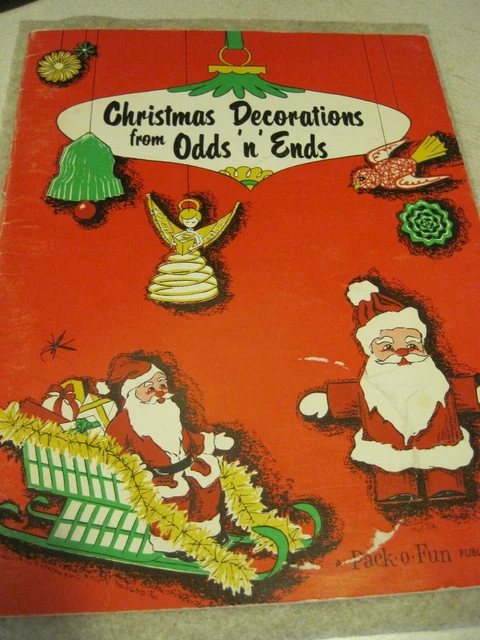 CHRISTMAS DECORATIONS From Odds n Ends Craft Book Trimmings Wreaths Angels '66