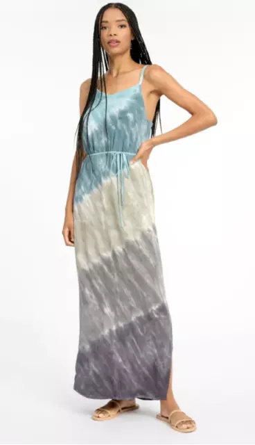 Splendid Ombré Jersey Tie-waist Maxi Blue Small Dress Anya