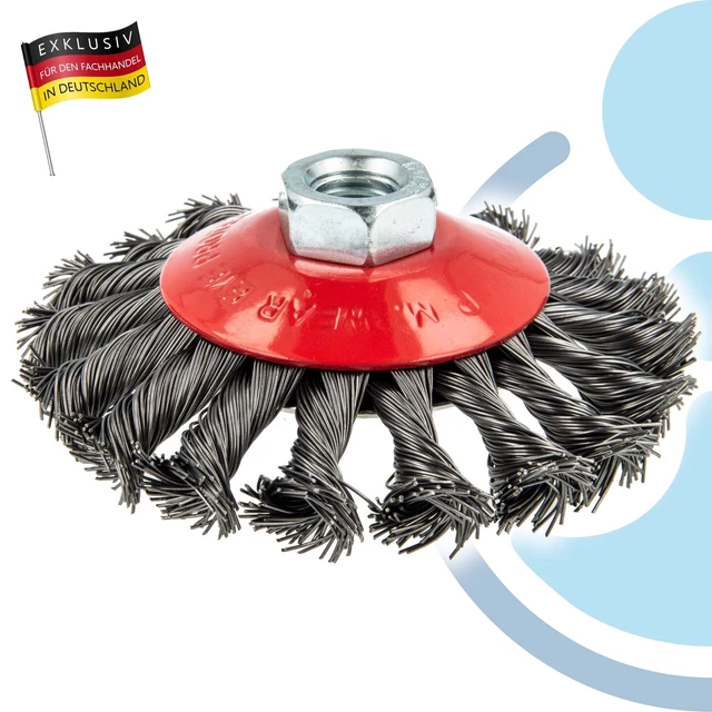 Cepillo de disco Ø 100 mm para amoladora angular con M14 - máx. 12.500 rpm MASTERPR