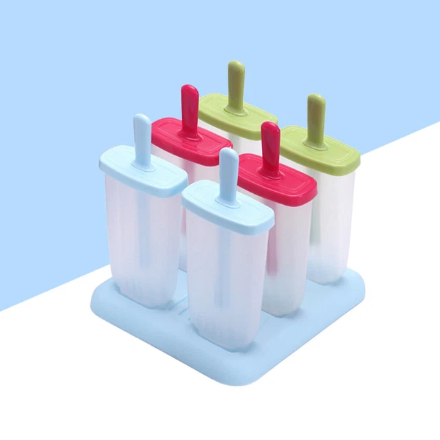 Moldes de paletas de plástico Popiscles moldes de pudín moldes de hornear bandeja de paletas