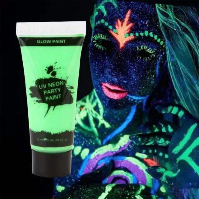 Neon Face Paint Glow In The Dark Body Art Party UV Reactive Blue