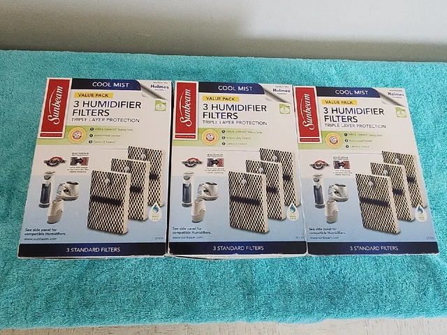 "NEW"Sunbeam Holmes Cool Mist 3-3 Packs Humidifier Filters SF235 "3 Value Packs"