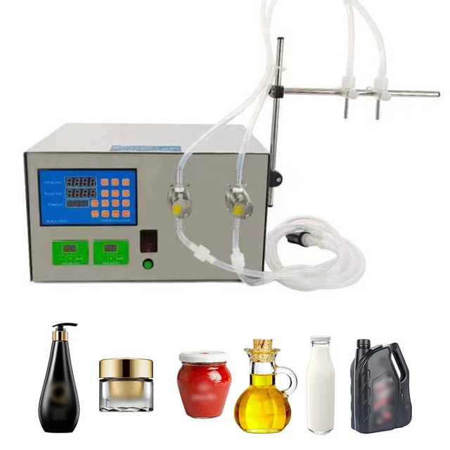 2 Head Automatic Liquid Filling Machine LED Magnetic Pump Liquid Bottle Filler