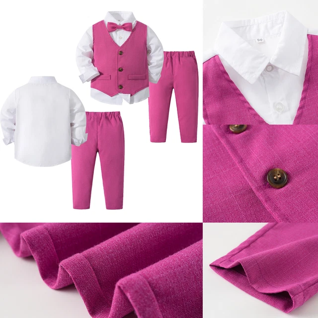 Camicia gilet gilet pantaloni fiocco abiti festa di compleanno