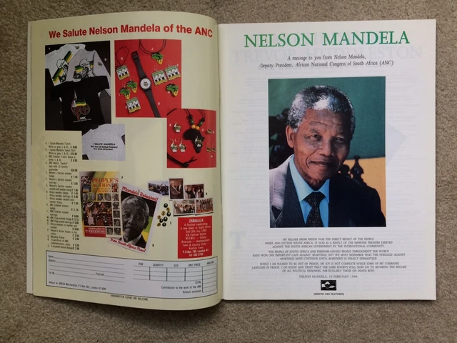 NELSON MANDELA FREE! 100 Seiten Hochglanz Souvenirprogramm Wembley