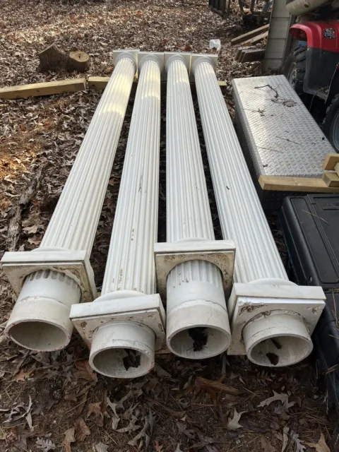 4 - 12” Tapered Fiberglass Columns. Used In Good Condition 11’ Tall