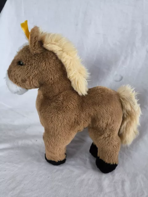 Steiff Pferd mit Knopf und Fahne Ferdy 30 cm Kuscheltier weich Pony Weihnachten