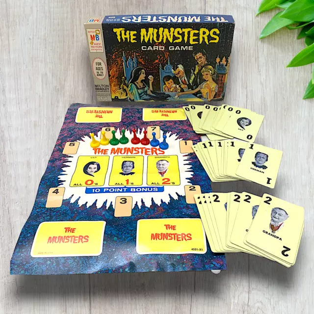 Vintage 1964 The Munsters Card Game Complete MINT Milton Bradley MB WOW