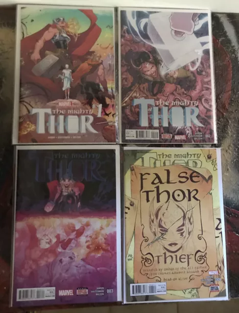 The Mighty Thor 1-4 Jane Foster Volume 2 2016 Marvel Comic Book Lot..