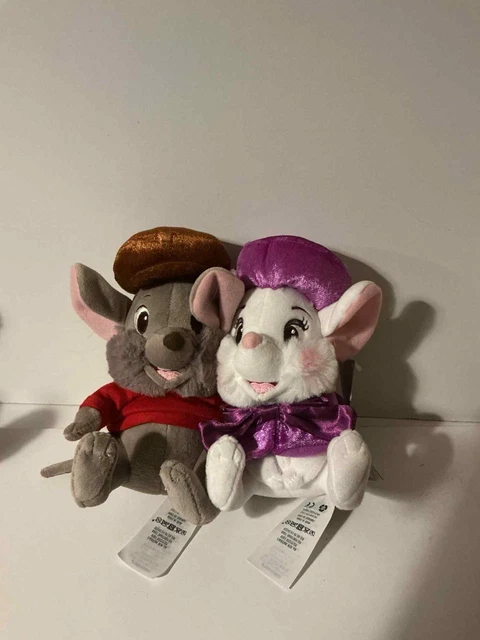 The Rescuers Disney Store DISNEY STORE THE Rescuers 6” Bernard & Miss Bianca Mice Plush Soft ...