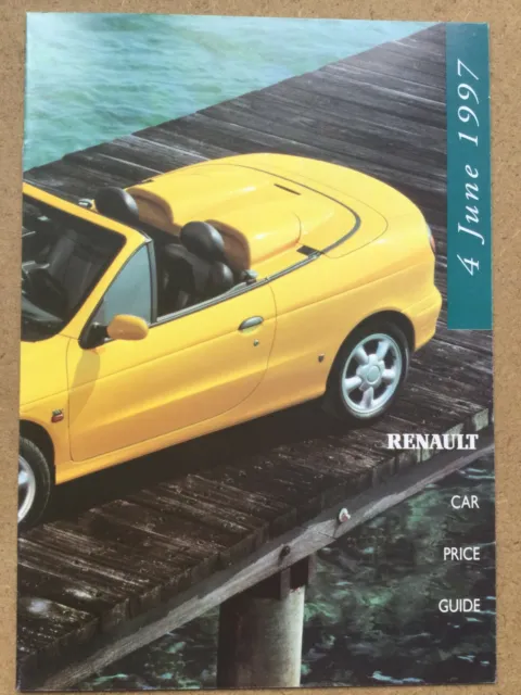 Renault Range UK Market Car Price List - June 1997