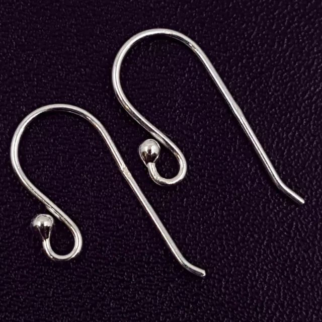 Earring Hooks Small Solid Wire 925 Sterling Silver Findings For Jewellery Making