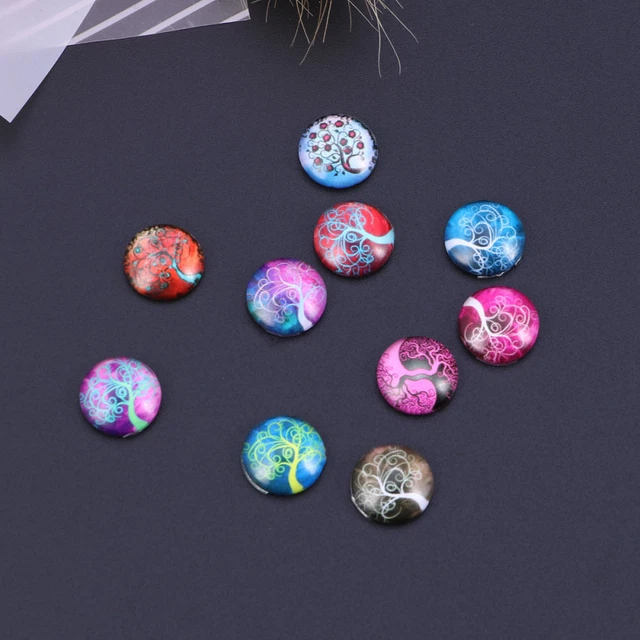 10PCS Half Round Flatback Jewelry Making Cabochons Resin Cabochons Charms