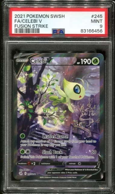 PSA 9 Celebi V 245/264 Fusion Strike Alt Art Pokemon Card