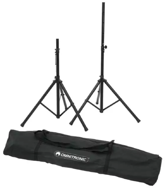 2x DJ PA Boxen Ständer Lautsprecher Stativ Boxenstativ Tasche Set 100-185cm 30kg