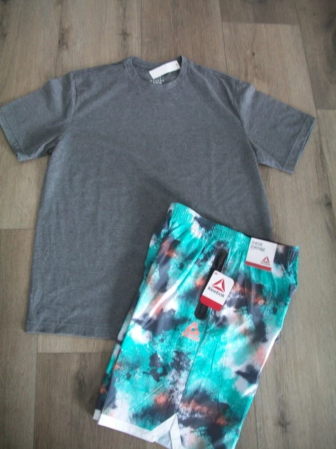New With Tags Lot 2 Boys Size 18 Xxl George Gray Tee & Reebok Shorts 513
