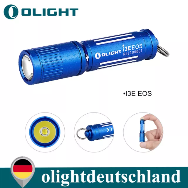 Olight I3E EOS LED Taschenlampe Schlüsselanhänger 90 Lumen mit AAA - Sternenblau