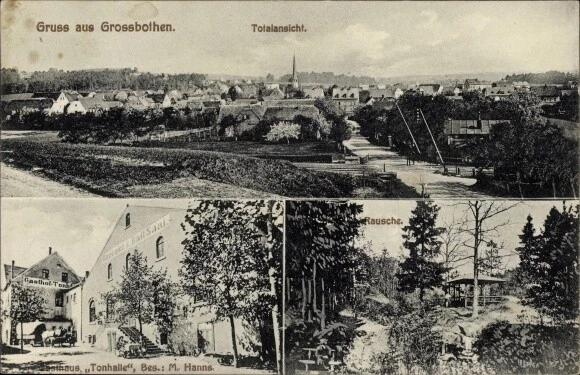 Ak Großbothen Grimma in Sachsen, Totalansicht, Rausche, Gasthaus... - 10416880