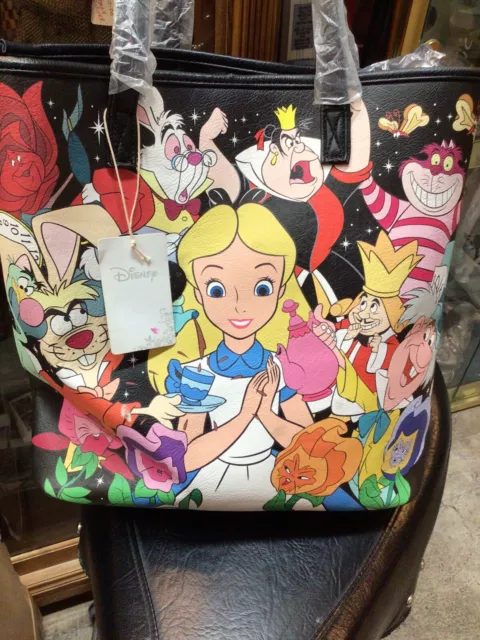 Disney Loungefly Alice In Wonderland Tote Bag Purse Large 14X16