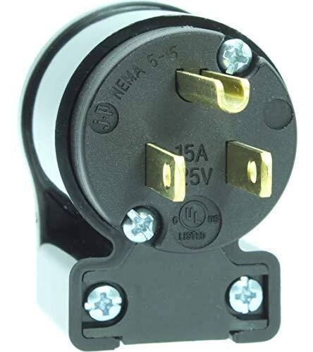 515AN 15 Amp 120-125 Volt, NEMA 5-15P, 2Pole 3Wire, Straight B...