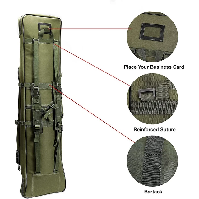 TACTICAL RIFLE BAG Molle Double Air Rifle Gun Shotgun Padded Case