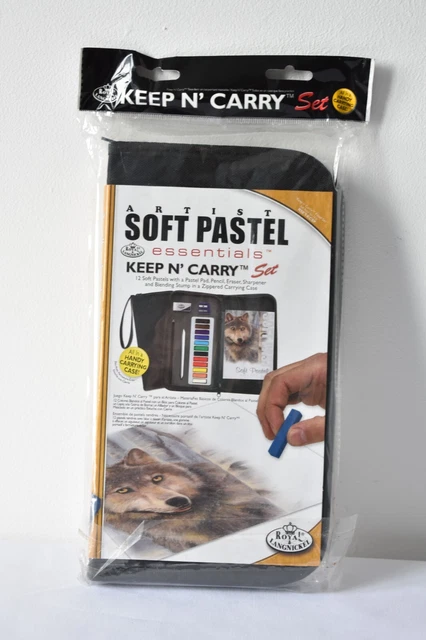 Juego de pastel suave de artista mantener n llevar níquel real en estuche de transporte (2)
