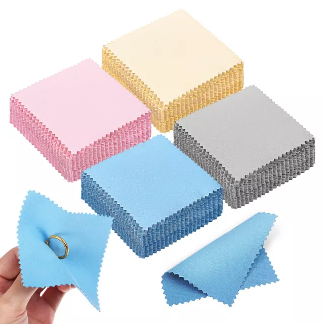 200pcs Jewelry Polishing Cloths Reusable Soft Cleaning Cloths for Sterling