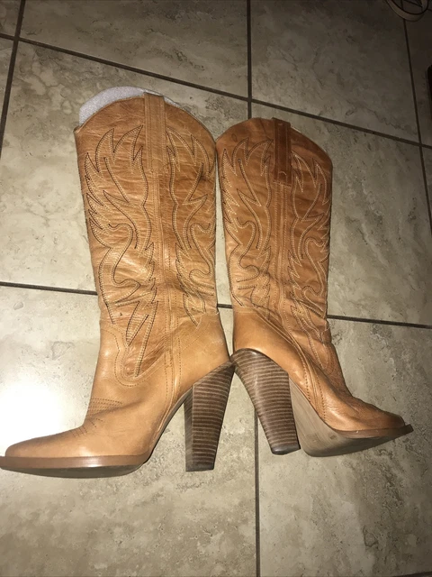 JESSICA SIMPSON WOMENS Size 9B 39 Alan Cowboy Cowgirl Western Boots Rare 320.00 PicClick