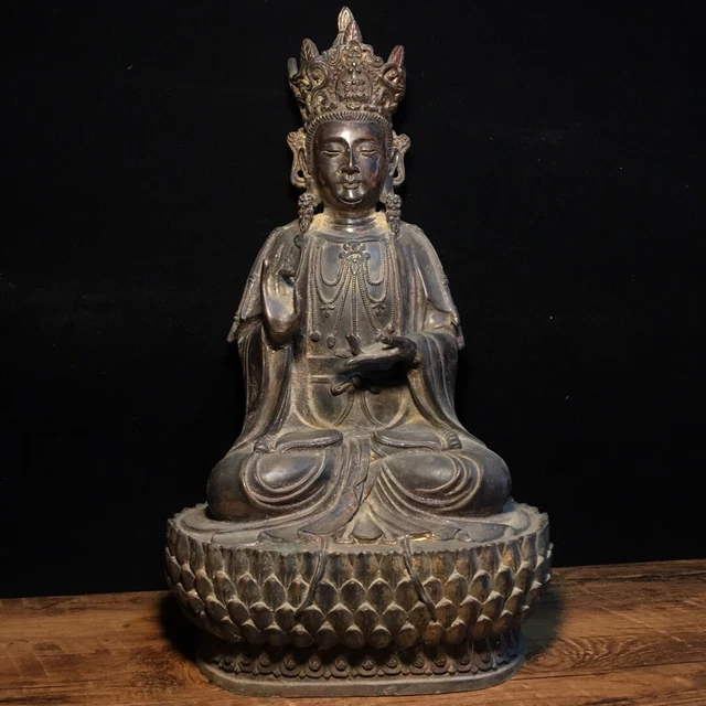 Chinese Exquisite Handmade Buddha Bronze Statue