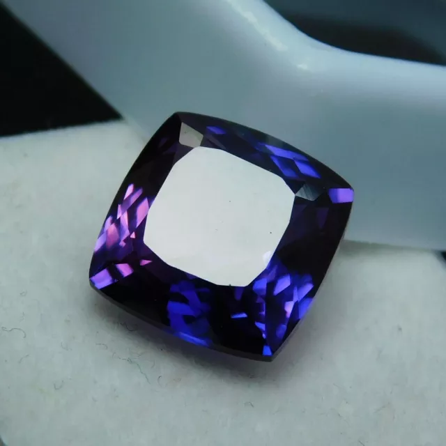 Extremely Rare Natural Purple Tanzanite 7 Ct Square Cushion CERTIFIED Gemstone