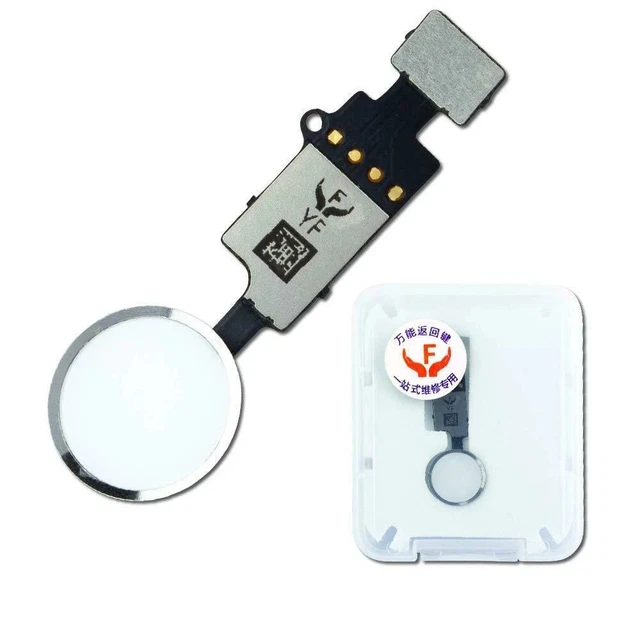 Kit De Réparation Bouton Home Blanc IPhone 5 - Inclut Nappe, Membrane Et Support Métallique