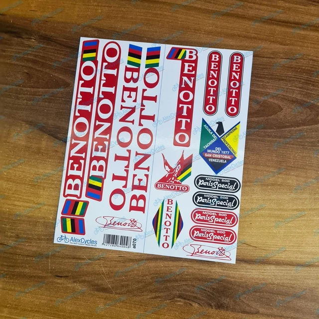 Rare Vintage Benotto Olympic Campagnolo Restoration Decals Kit Rare Vintage Benotto Olympic Campagnolo Restoration Decals Kit