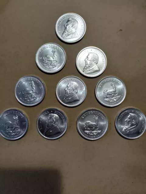 10 Unzen Krügerrand Silbermünze Krugerrand 2019 Silber Silver