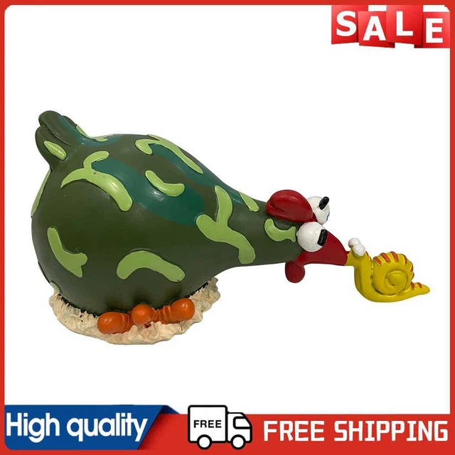 Resin Chicken Statue Funny Cute Chick Figurine Animal Art Sculptures (F)