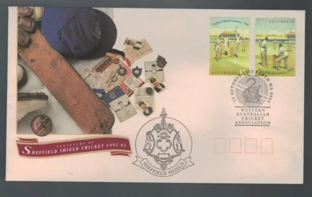 1992 Centenary Of Sheffield Shield Cricket   WA Cricket ASS  FDC