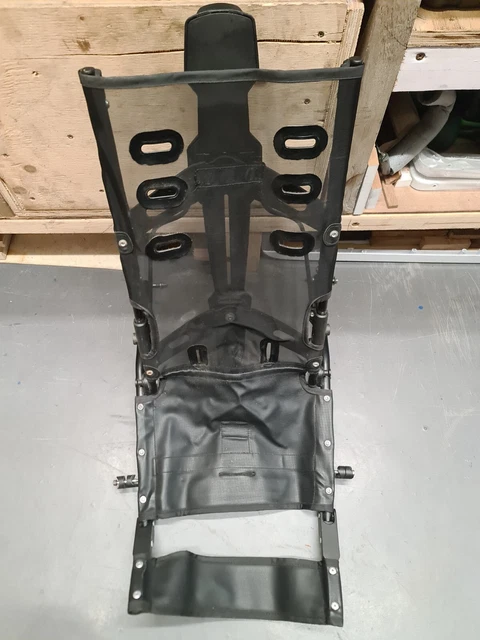 Unidad de asiento cruzado plateado chasis de silla negro usado con fijaciones