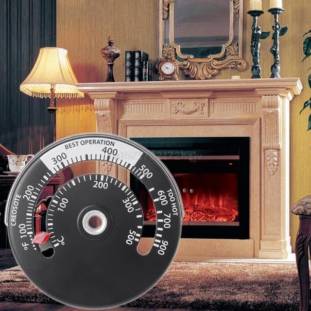 Termómetro magnético de tubería de leña chimenea combustión calor X1 quemador U9W1