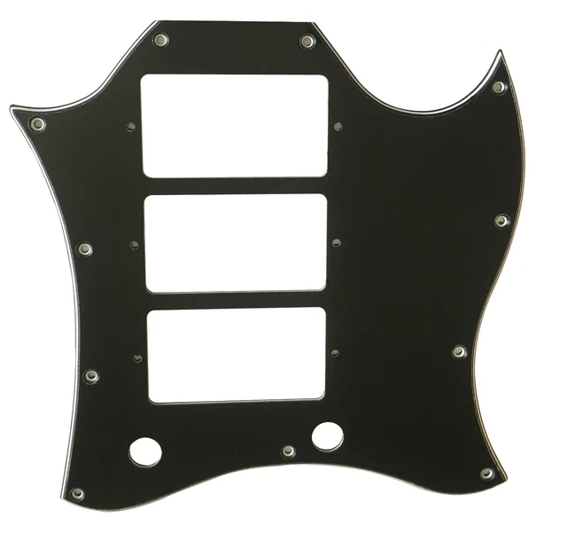 For Gibson SG Standard Style 3 Pickup Guitar Pickguard 3 Ply Black