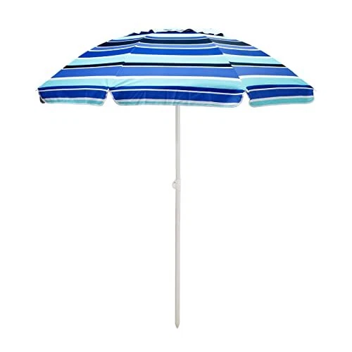 Beach Umbrella 6ft, Portable Outdoor Umbrellas with Carry Bag Sand Anchor